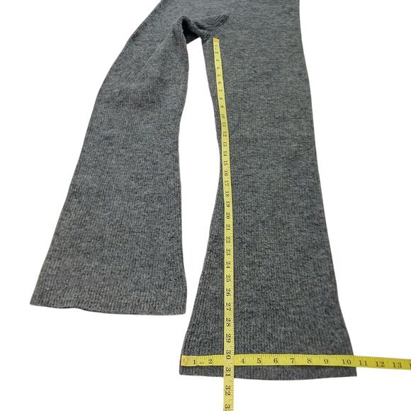 4TH Reckless Pants Womens 6 Gray Flared Ribbed Knitted Pull On Comfy Cozy Warm - Picture 12 of 12